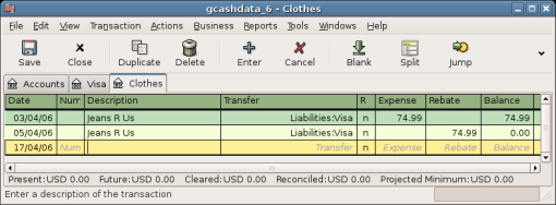 Expenses account after reversing a purchase