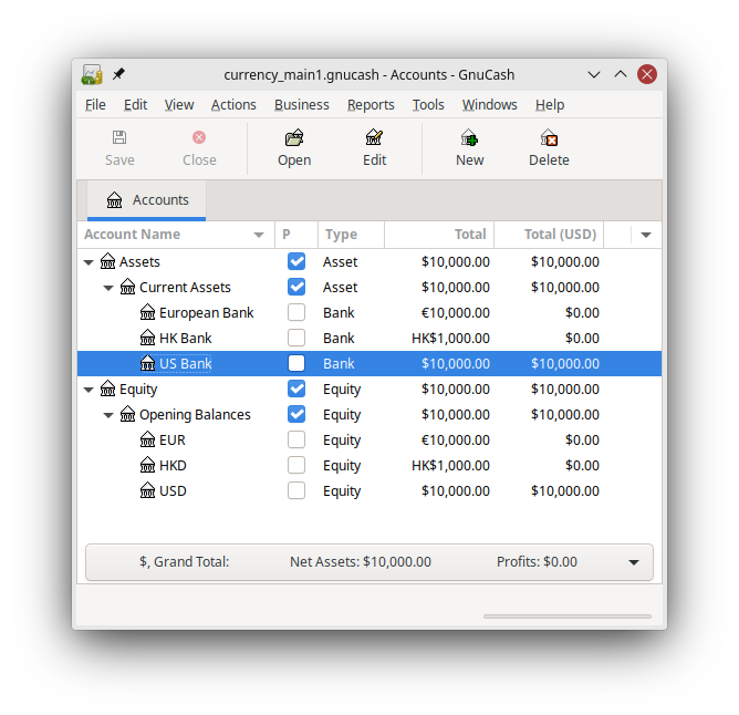 Initial multi currency Account Bank Setup