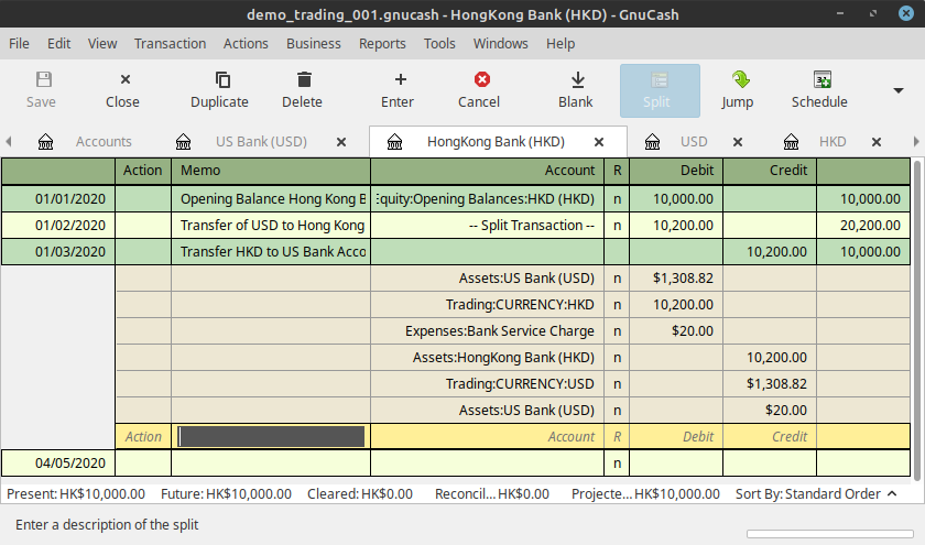 The Transaction To Transfer Funds From Hong Kong To US Bank Account