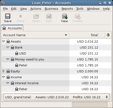 Chart Of Accounts After Second payment